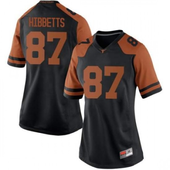 #87 Austin Hibbetts Longhorns Women Replica Player Jersey Black