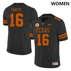 #16 Michael Taaffe University of Texas Women SEC Conference University Jersey Black