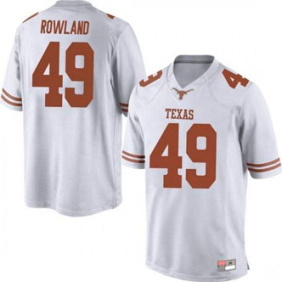 #49 Joshua Rowland Longhorns Men Replica Football Jerseys White