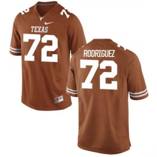 #72 Elijah Rodriguez Texas Longhorns Women Replica Football Jersey Tex Orange