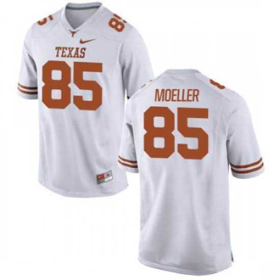 #85 Philipp Moeller Longhorns Men Game NCAA Jersey White