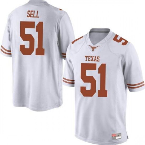 #51 Jakob Sell University of Texas Men Game Embroidery Jerseys White