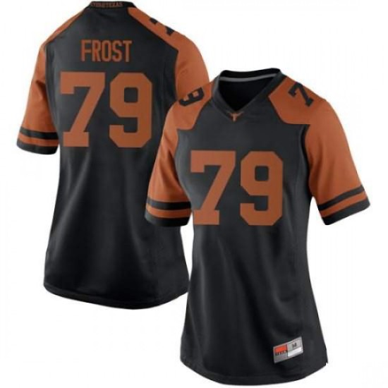 #79 Matt Frost University of Texas Women Game Stitch Jerseys Black