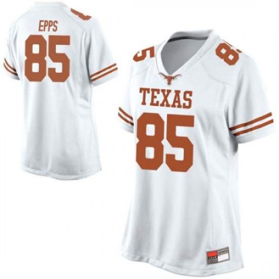 #85 Malcolm Epps University of Texas Women Game University Jersey White