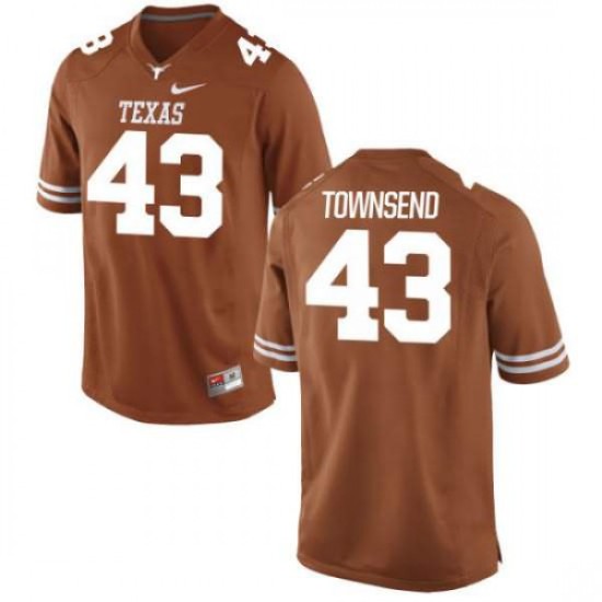 #43 Cameron Townsend Longhorns Men Game College Jerseys Tex Orange