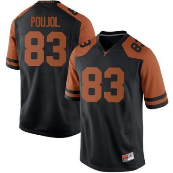 #83 Michael David Poujol UT Men Game University Jerseys Black