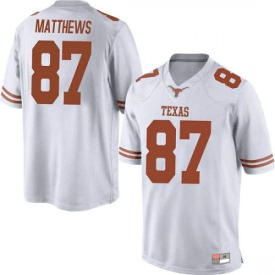 #87 Joshua Matthews UT Men Game Stitch Jerseys White