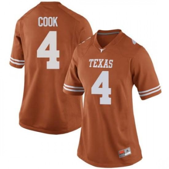 #4 Anthony Cook UT Women Game Player Jersey Orange