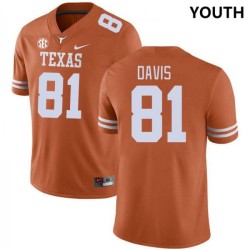 #81 Juan Davis UT Youth SEC Conference University Jersey Orange