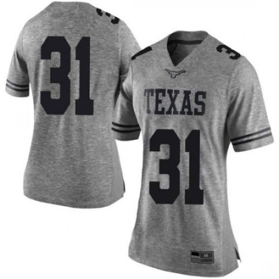 #31 DeMarvion Overshown University of Texas Women Limited Stitch Jerseys Gray