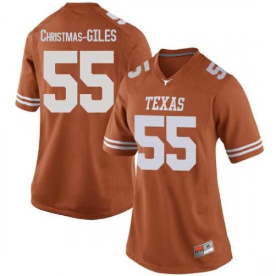 #55 D'Andre Christmas-Giles UT Women Game College Jerseys Orange