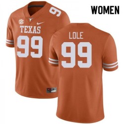 #99 Jermayne Lole Texas Longhorns Women SEC Conference Alumni Jersey Orange