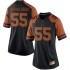 #55 D'Andre Christmas-Giles University of Texas Women Replica Football Jersey Black