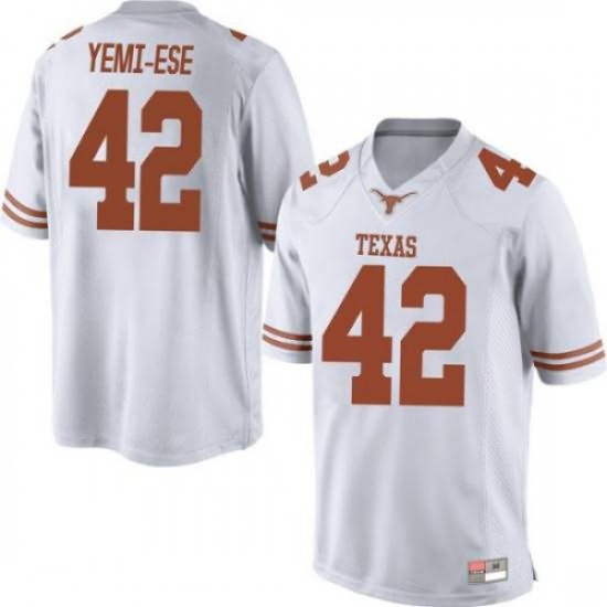 #42 Femi Yemi-Ese Texas Longhorns Men Game Stitch Jersey White