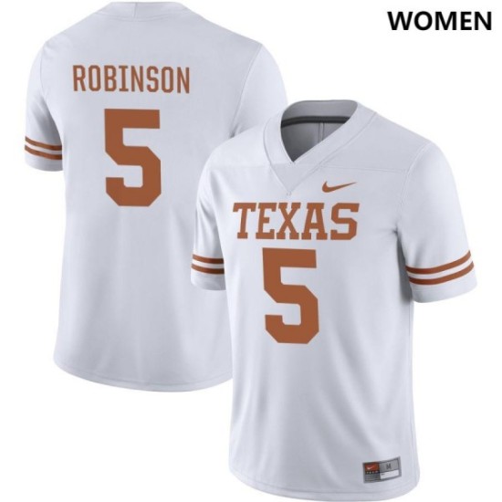 #5 Bijan Robinson UT Women's Nike NIL Replica Football Jersey - White