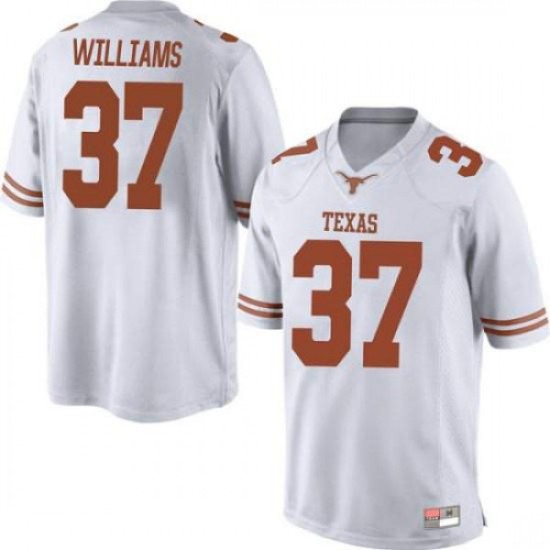 #37 Michael Williams Longhorns Men Replica Stitch Jerseys White