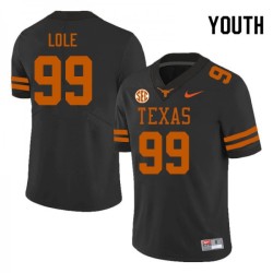 #99 Jermayne Lole Texas Longhorns Youth SEC Conference Player Jersey Black