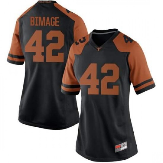 #42 Marqez Bimage Texas Longhorns Women Replica Football Jerseys Black