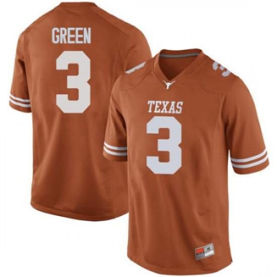 #3 Jalen Green Texas Longhorns Men Game Football Jersey Orange