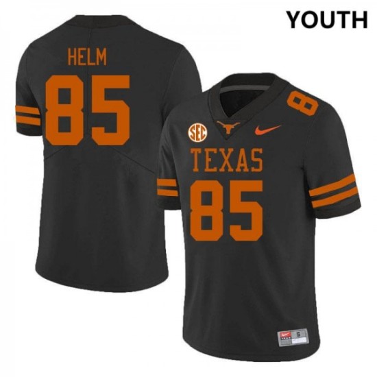 #85 Gunnar Helm University of Texas Youth SEC Conference Embroidery Jersey Black