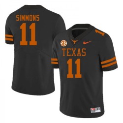 #11 Colin Simmons UT Men SEC Conference High School Jersey Black