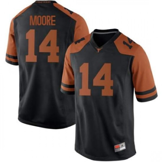 #14 Joshua Moore University of Texas Men Replica Official Jersey Black