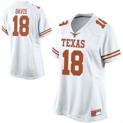 #18 Davante Davis UT Women Replica High School Jersey White