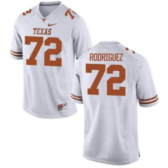 #72 Elijah Rodriguez Texas Longhorns Women Replica Alumni Jerseys White