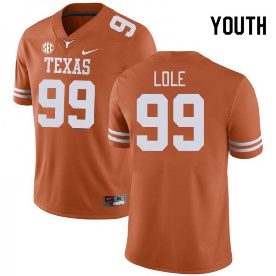 #99 Jermayne Lole Texas Longhorns Youth SEC Conference Replica Jersey Orange