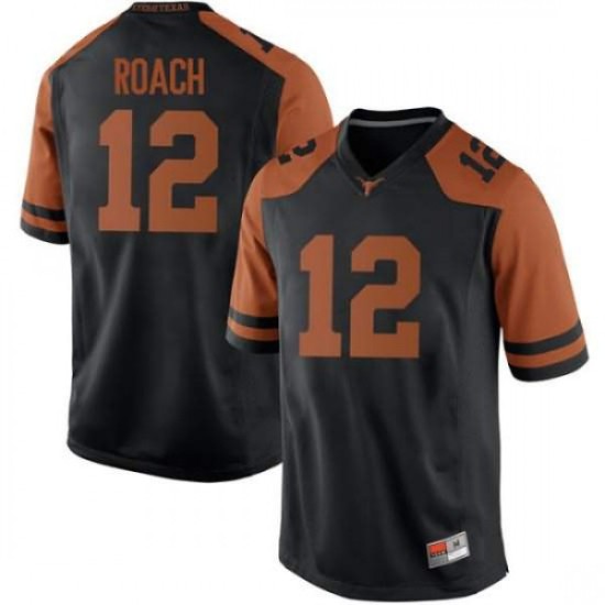 #12 Kerwin Roach II UT Men Game Football Jerseys Black