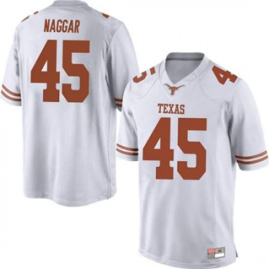 #45 Chris Naggar Longhorns Men Game Stitch Jerseys White