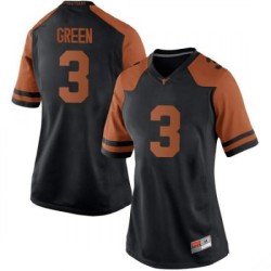 #3 Jalen Green University of Texas Women Replica NCAA Jersey Black Green