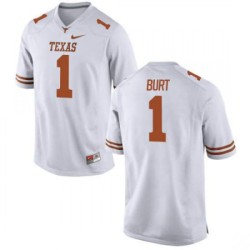 #1 John Burt UT Men Authentic Embroidery Jersey White