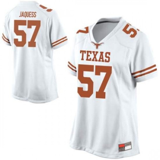 #57 Cort Jaquess University of Texas Women Replica University Jersey White