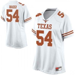 #54 Justin Mader UT Women Game High School Jerseys White