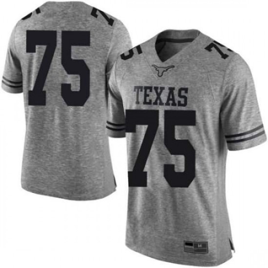 #75 Junior Angilau Longhorns Men Limited Football Jerseys Gray