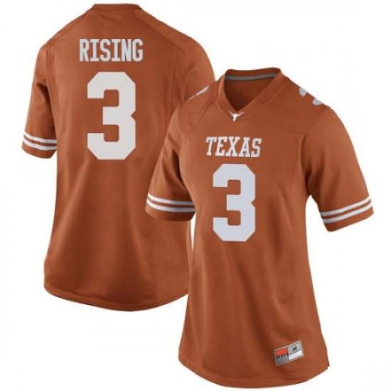 #3 Cameron Rising Texas Longhorns Women Game Embroidery Jersey Orange