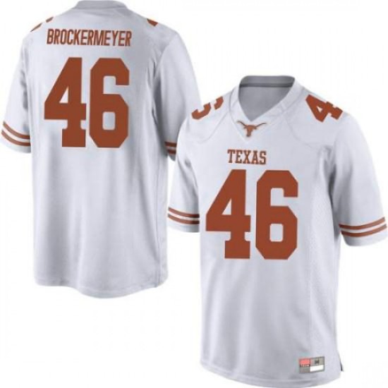 #46 Luke Brockermeyer Longhorns Men Replica Player Jerseys White