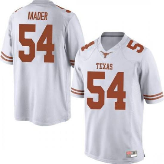 #54 Justin Mader Longhorns Men Game NCAA Jersey White