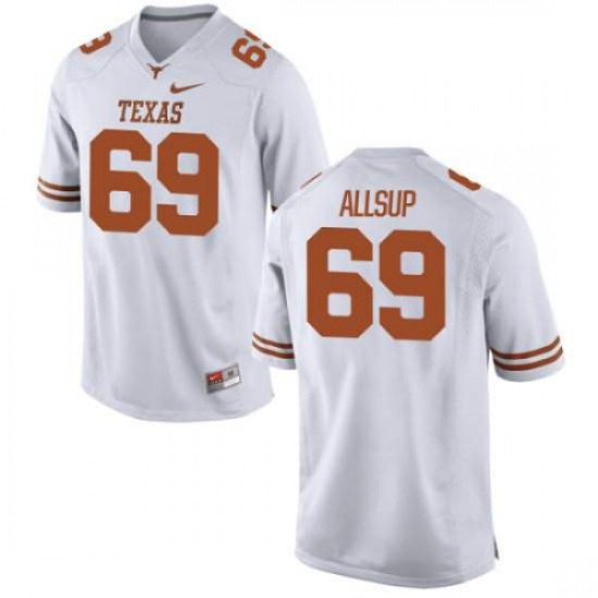 #69 Austin Allsup Texas Longhorns Women Replica Football Jersey White