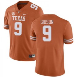 #9 Jerrick Gibson Texas Longhorns Men SEC Conference Replica Jersey Orange