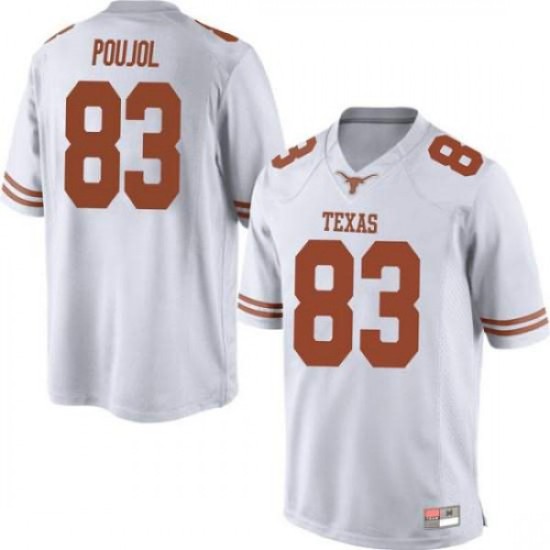 #83 Michael David Poujol UT Men Replica Player Jersey White