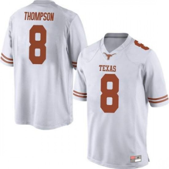 #8 Casey Thompson UT Men Game Embroidery Jersey White