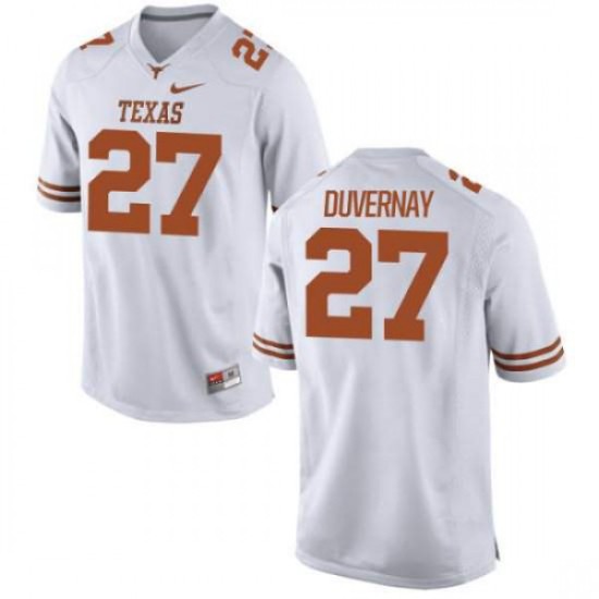 #27 Donovan Duvernay Longhorns Men Game Embroidery Jerseys White