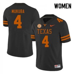 #4 Andrew Mukuba Longhorns Women SEC Conference Player Jersey Black