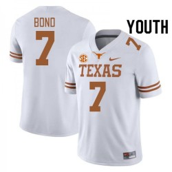 #7 Isaiah Bond Texas Longhorns Youth SEC Conference Replica Jersey White