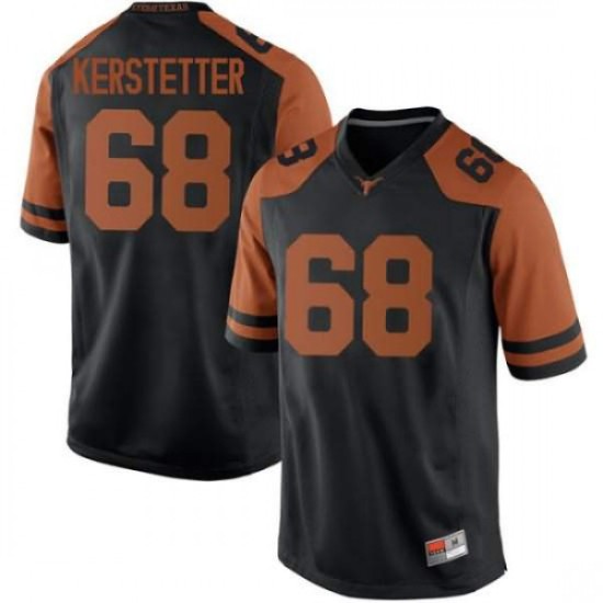 #68 Derek Kerstetter Texas Longhorns Men Game Official Jerseys Black