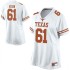 #61 Ishan Rison Longhorns Women Replica NCAA Jersey White