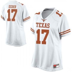 #17 Cameron Dicker UT Women Game College Jerseys White