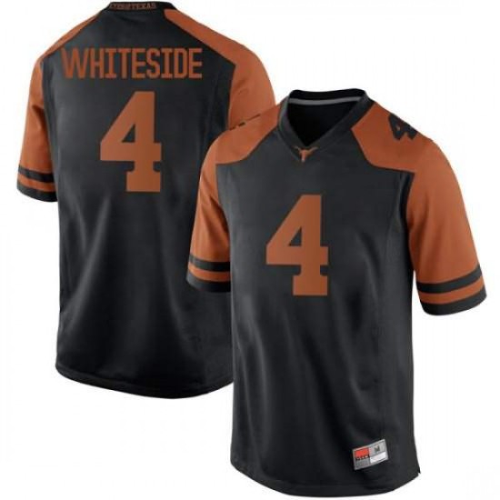 #4 Drayton Whiteside University of Texas Men Replica College Jerseys Black White